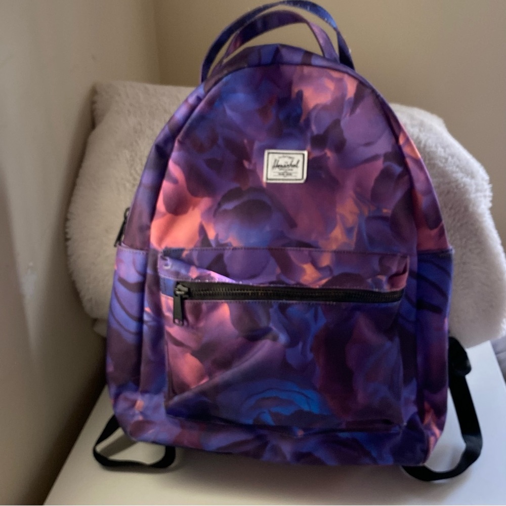Herschel Backpack Purple Flowers
